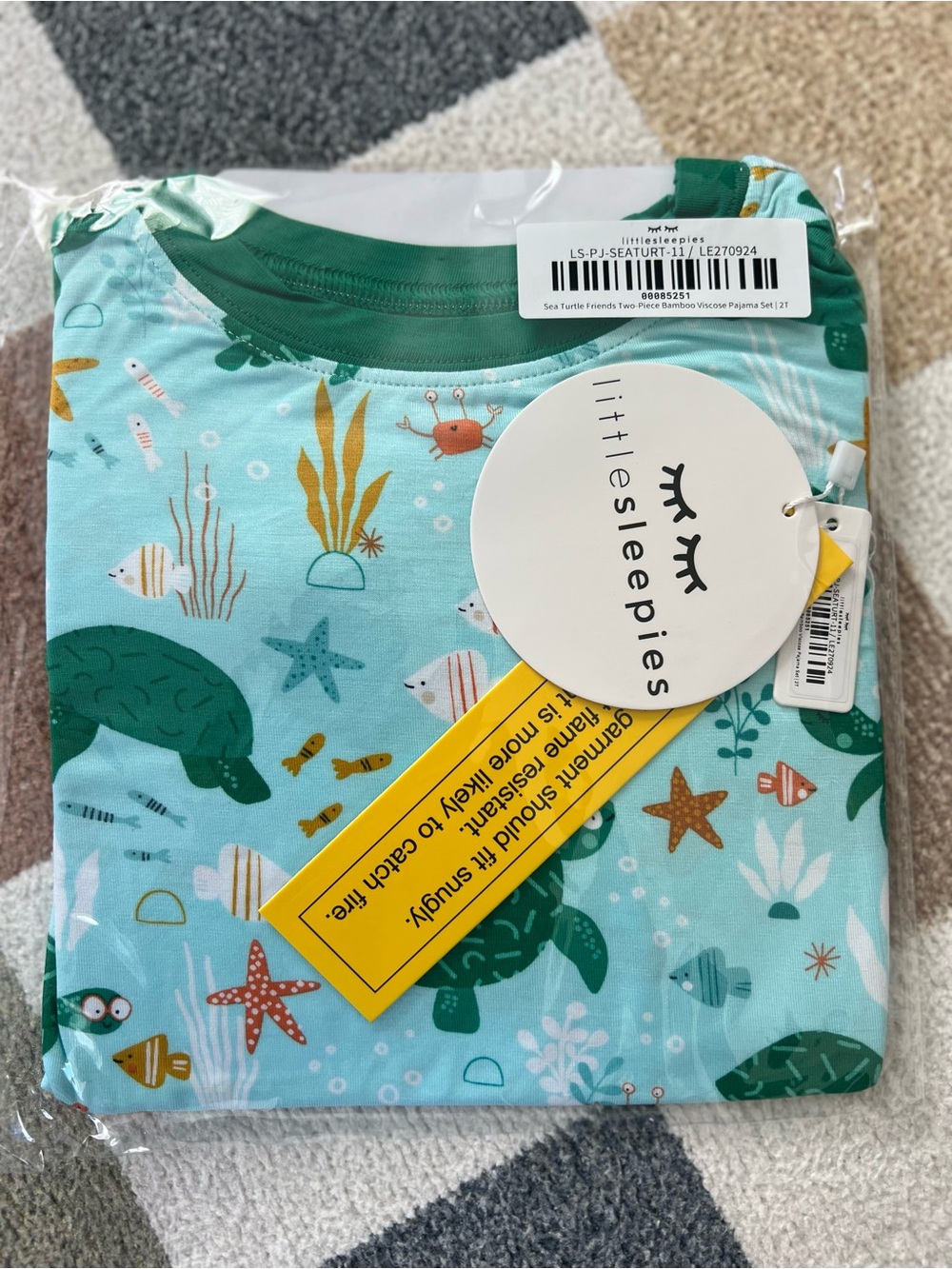 Little Sleepies Sea Turtles PJs 2T